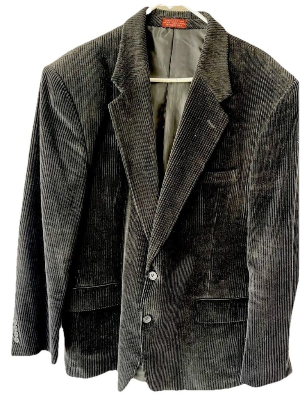 Black Corduroy 2 Button Blazer Mens Sz 44L Unbranded classic preppy